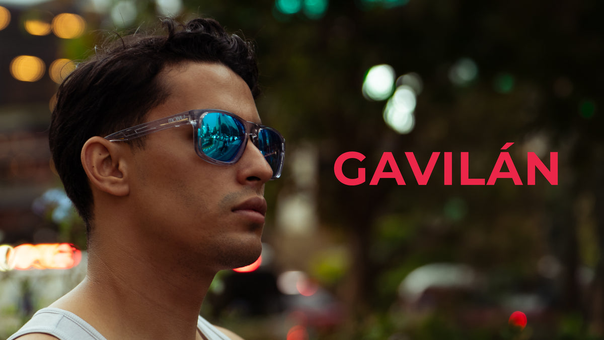 Lentes Gavilán Basic Blue Ice en uso