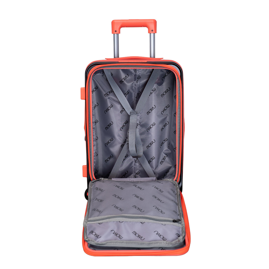 Maleta Viaje 3 (carry on) Negro Naranja