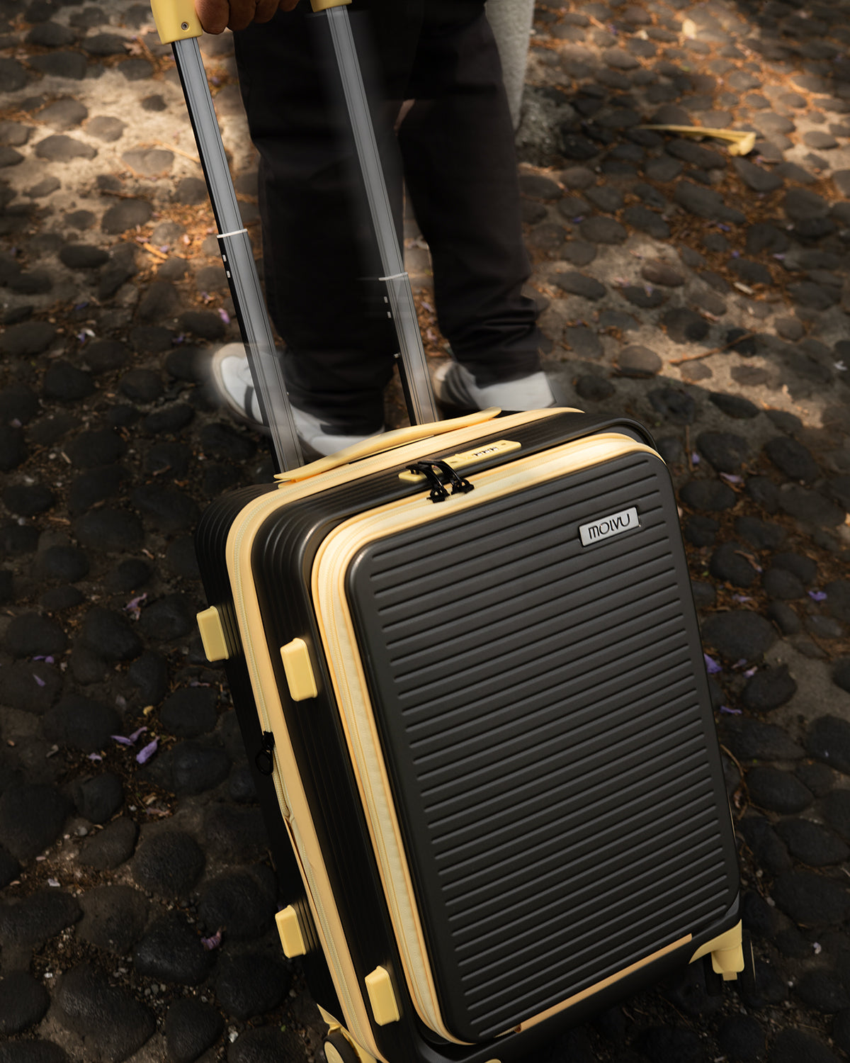 Maleta Viaje 3 (carry on) Gris Amarillo