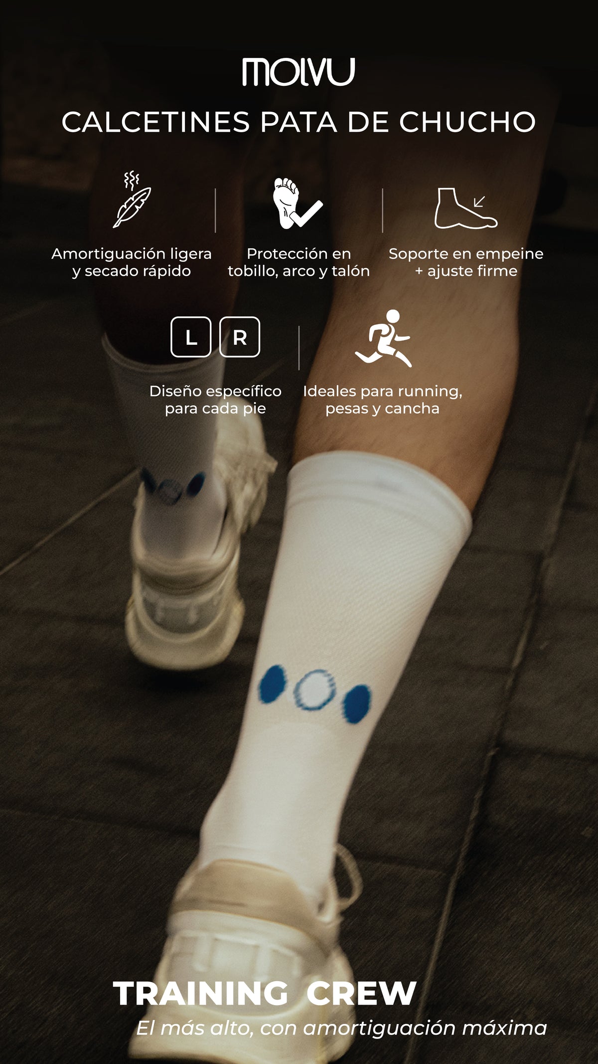Flyer de los calcetines Pata de Chucho Training Crew