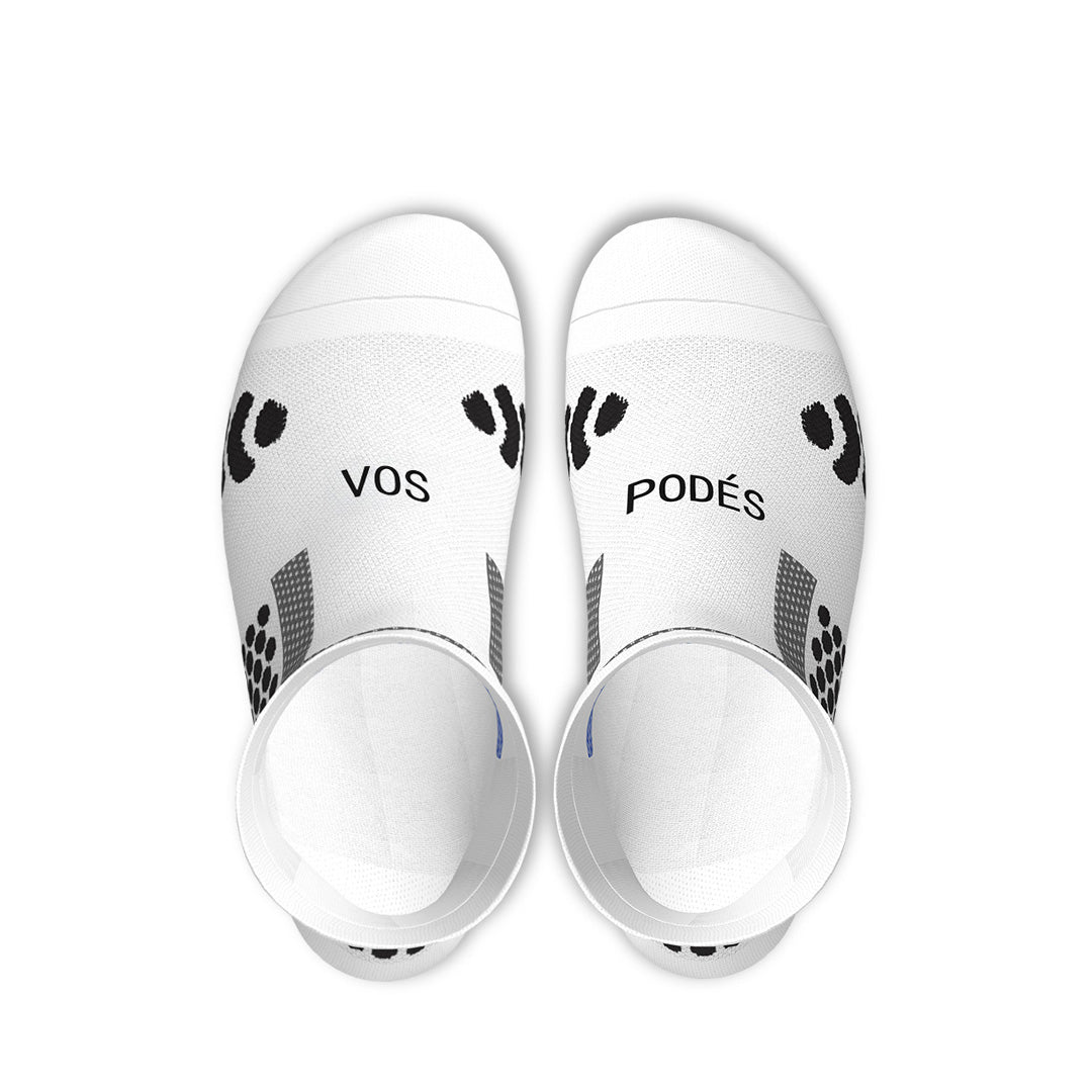 Calcetines Pata de Chucho Carrera - Talla S (blancos) | Edición Vos Podés