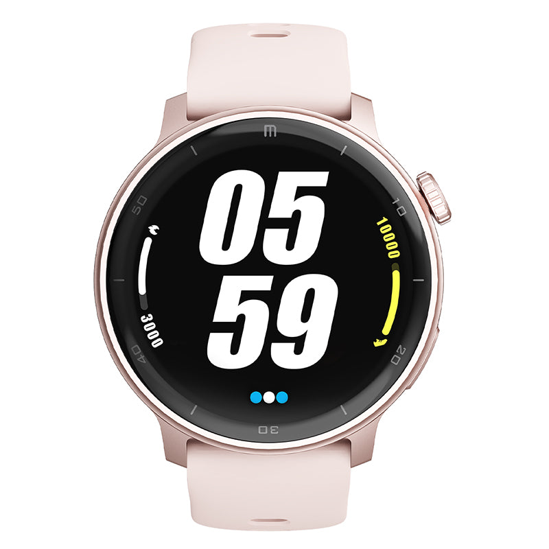 Reloj T8 Rosa + Pulsera velcro azul naranja