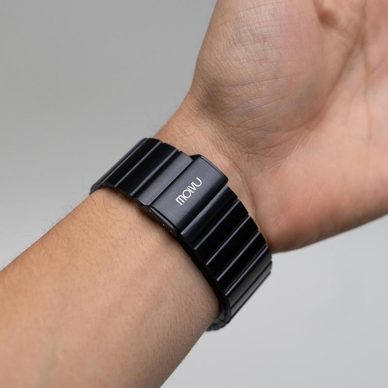 RELOJ T8 NEGRO + PULSERA INOX X2