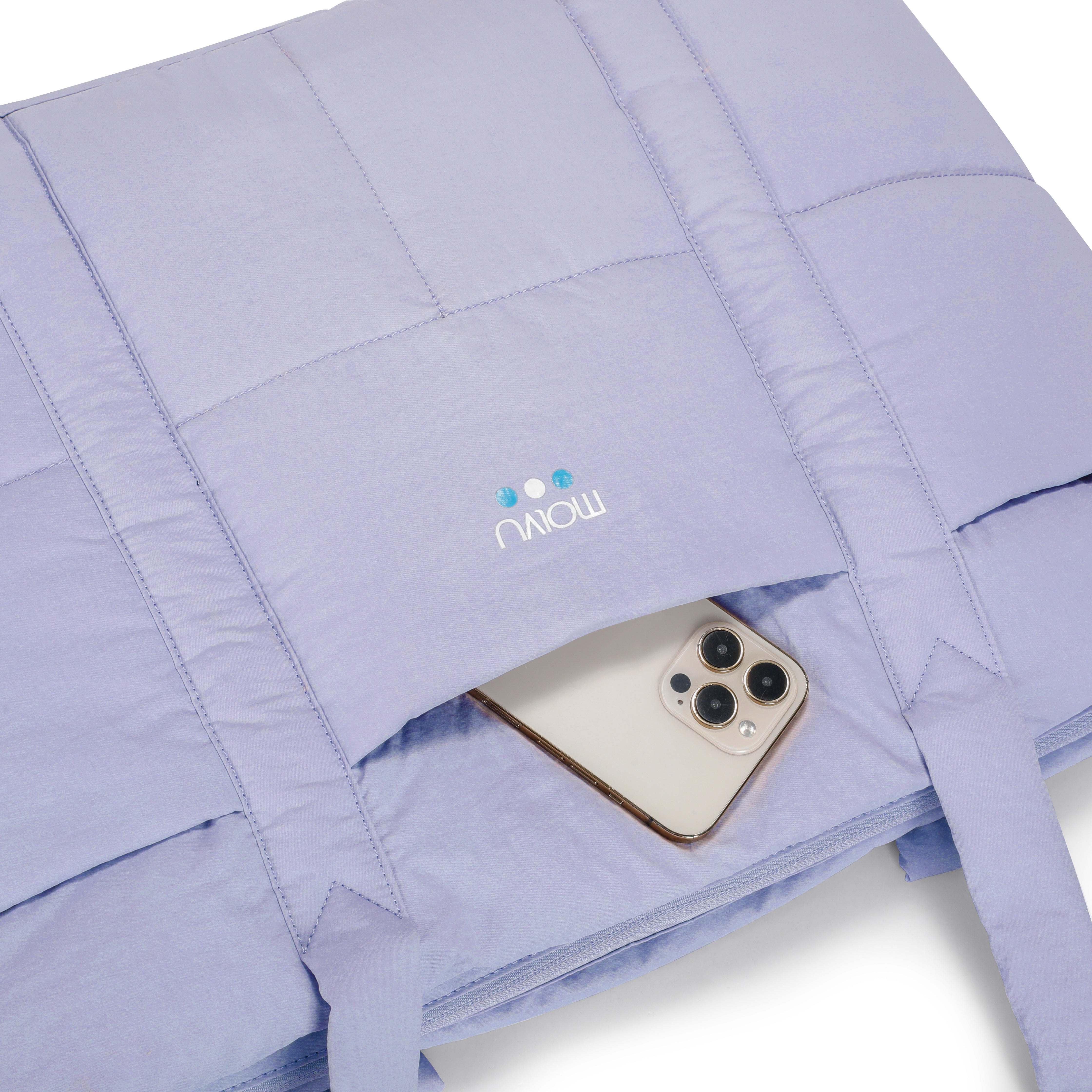 Tote Puff Lavanda - bolsillo lateral tipo cargo