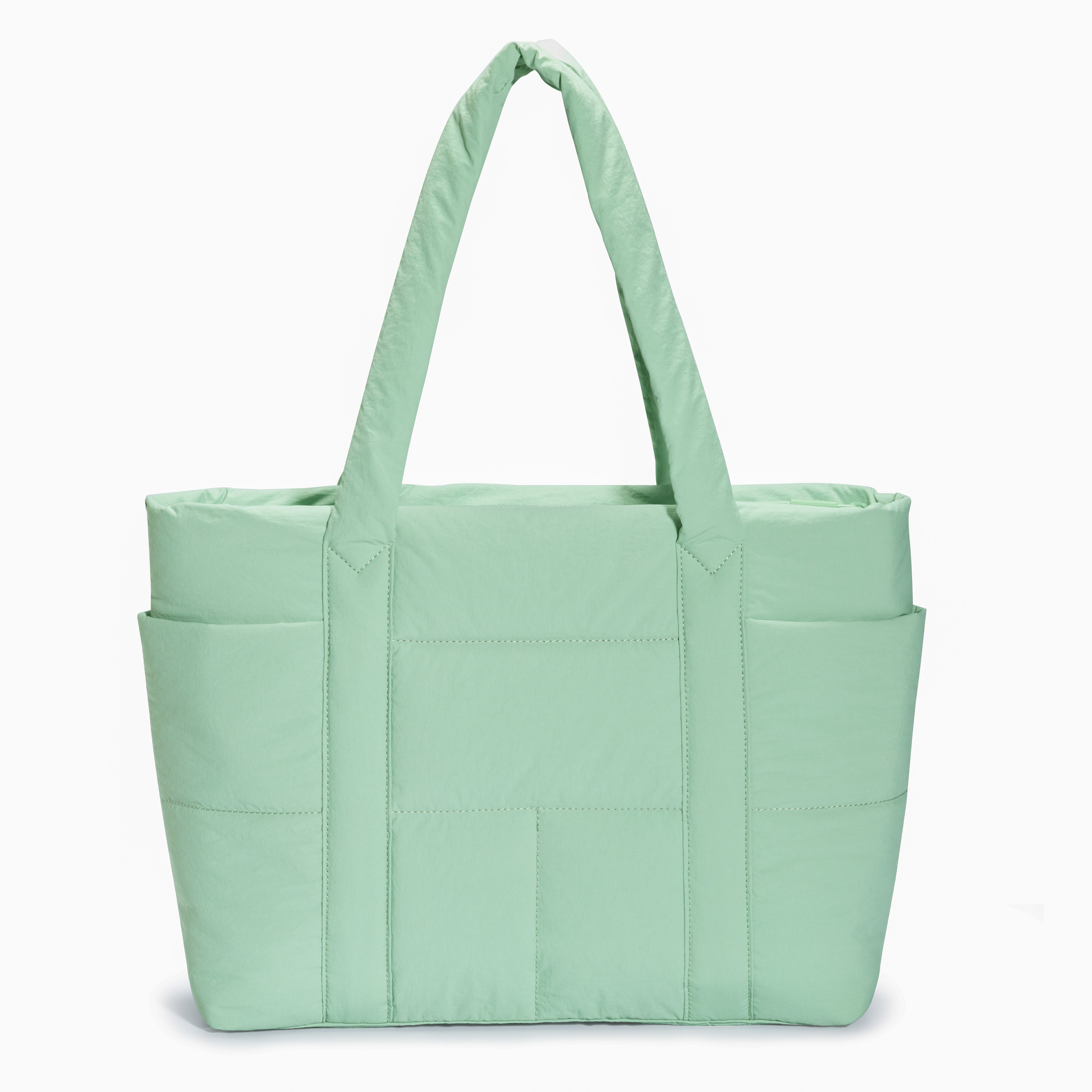 Tote Puff Verde Menta - asas acolchadas