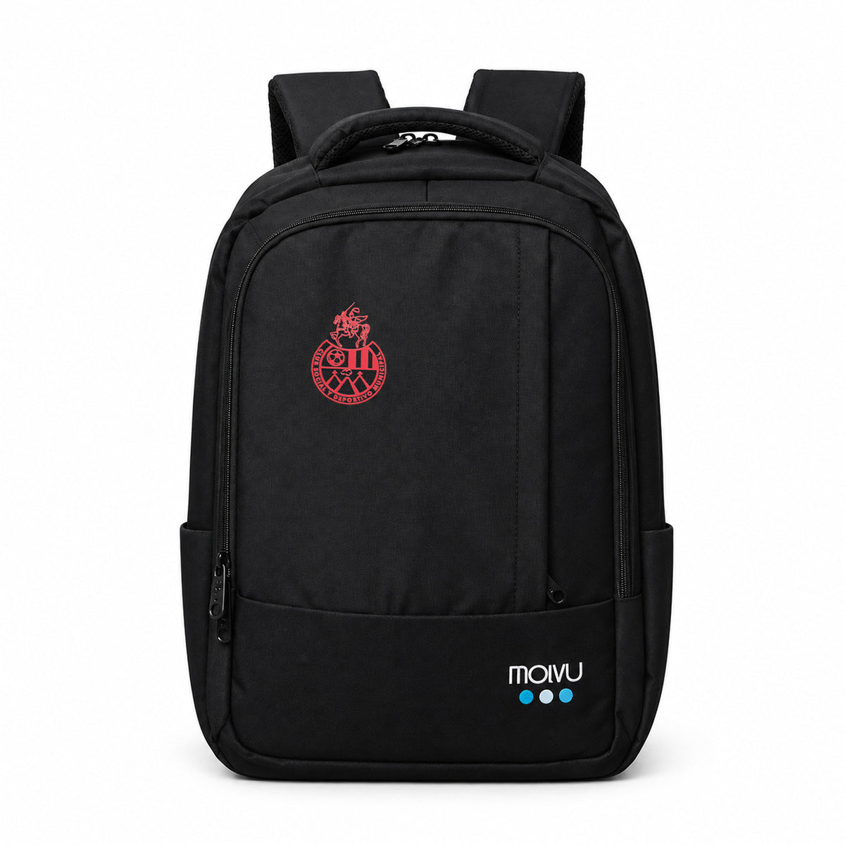 Mochila U2 Municipal Negra - detalle del escudo
