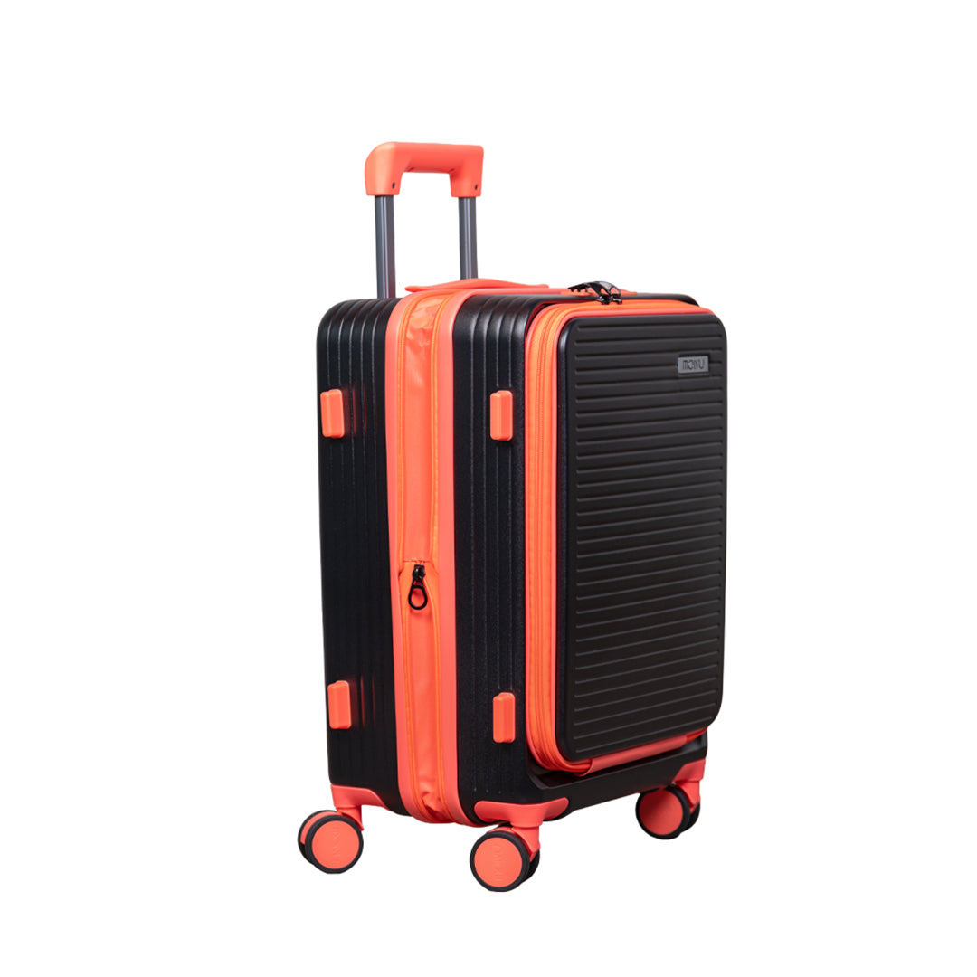 Maleta Viaje 3 (carry on) Negro Naranja