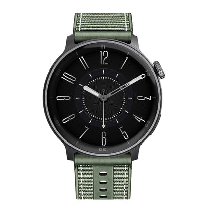 RELOJ T8 NEGRO + PULSERA LONA VERDE CON BORDADO
