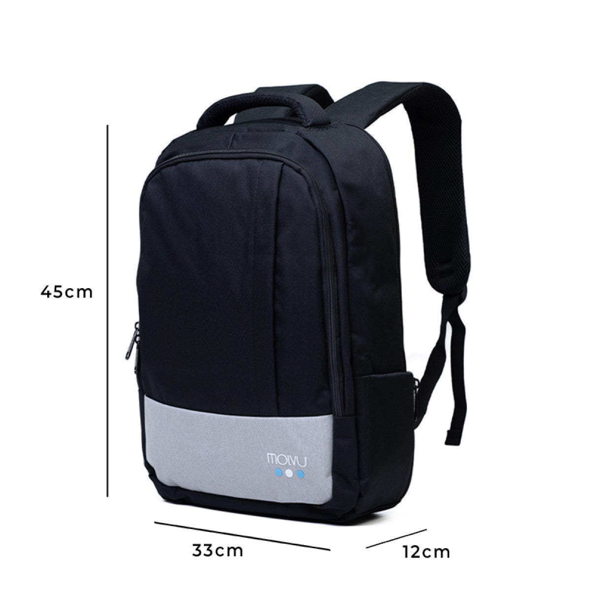 Mochila U2 Negro Con Gris Claro