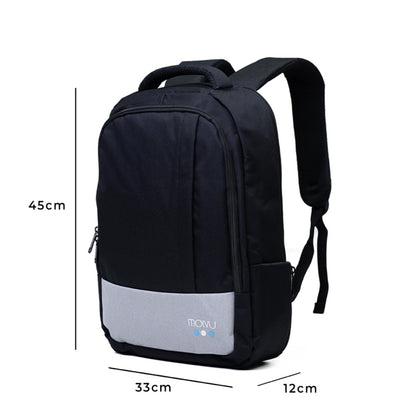 Mochila U2 Negro Con Gris Claro