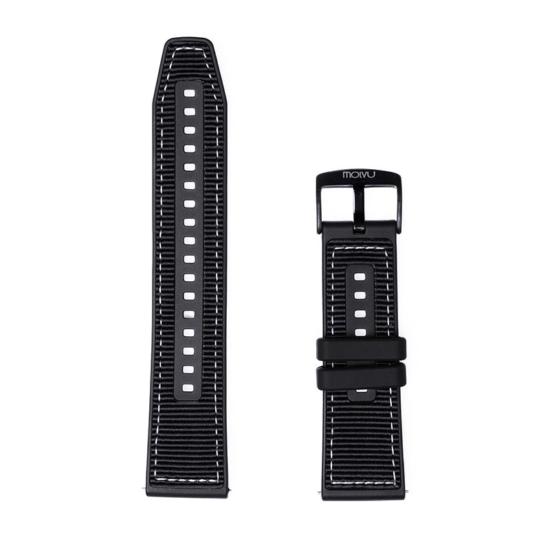 Pulsera T7 y T8 negro c/bordado