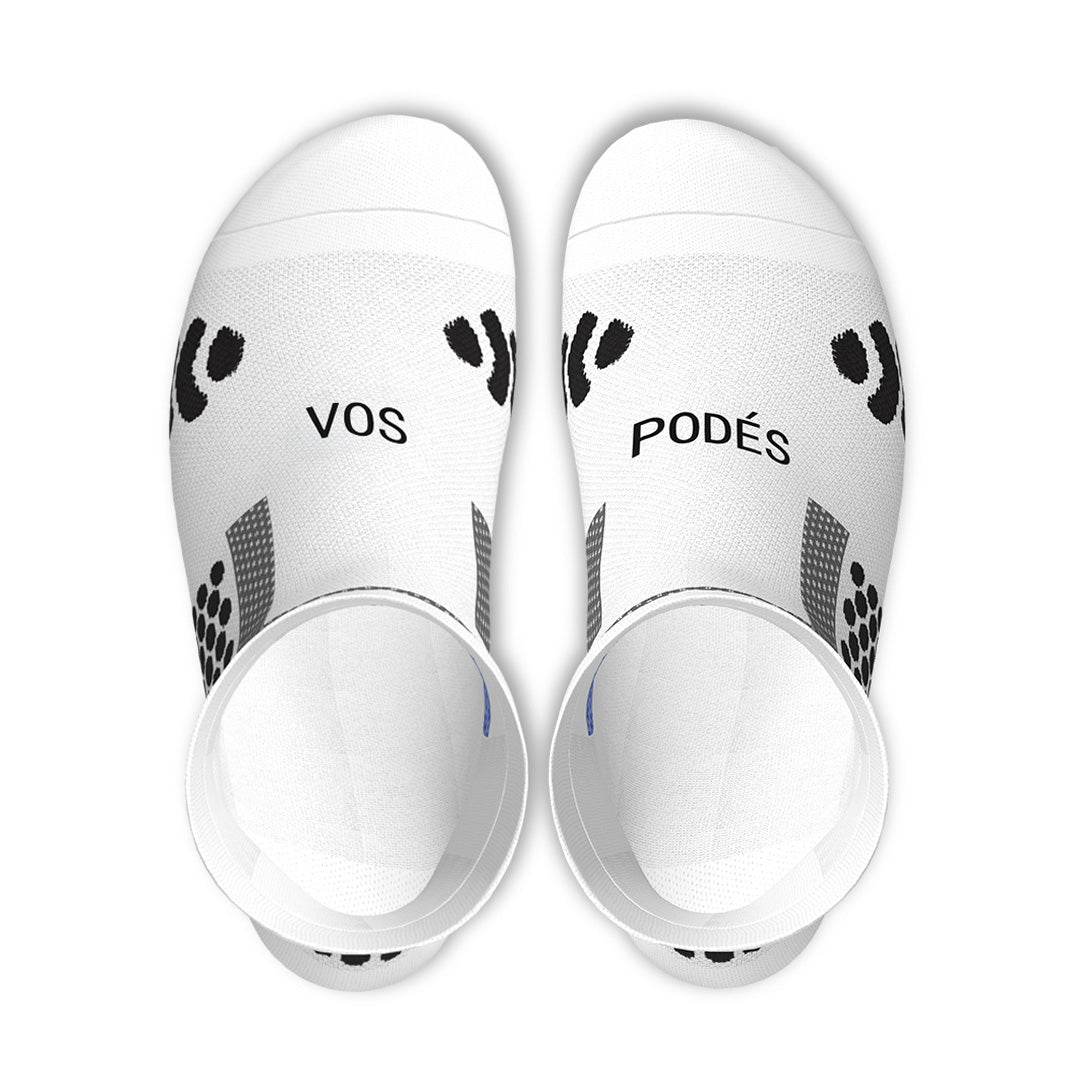 Calcetines Pata de Chucho Carrera - Talla L (blancos) | Edición Vos Podés