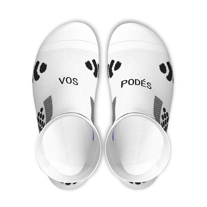 Calcetines Pata de Chucho Carrera - Talla L (blancos) | Edición Vos Podés