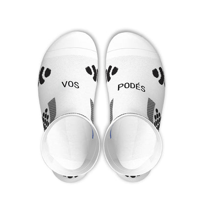 Calcetines Pata de Chucho Carrera - Talla M (blancos) | Edición Vos Podés