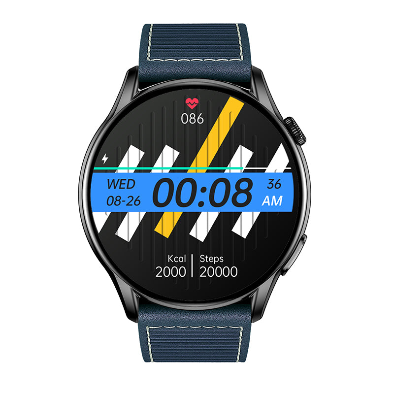 Reloj T7 Negro + Pulsera azul c/bordado