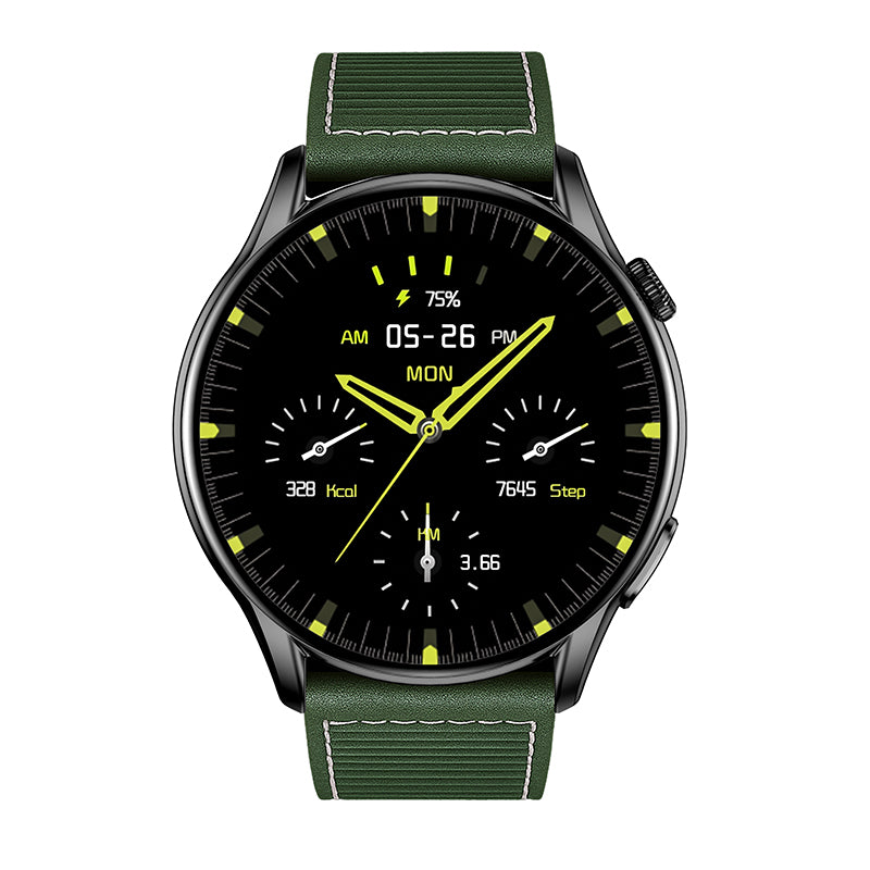 Reloj T7 Negro + Pulsera verde c/bordado
