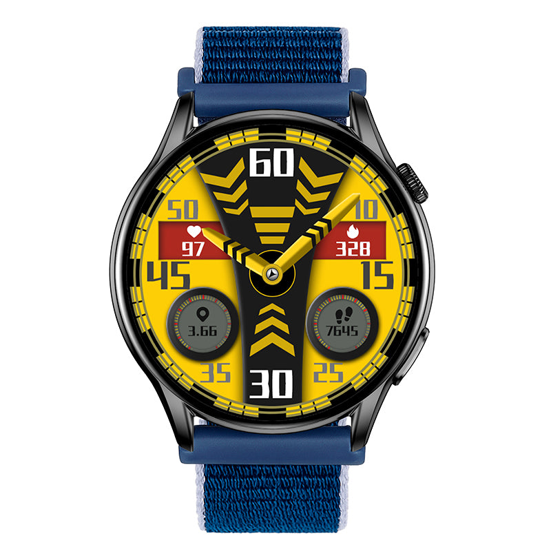 Reloj T7 Negro + Pulsera velcro morado-lila