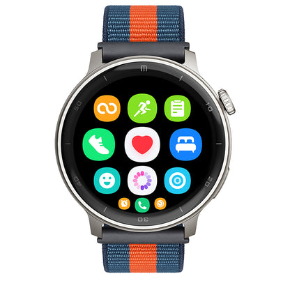 Reloj T8 Gris + Pulsera velcro azul naranja