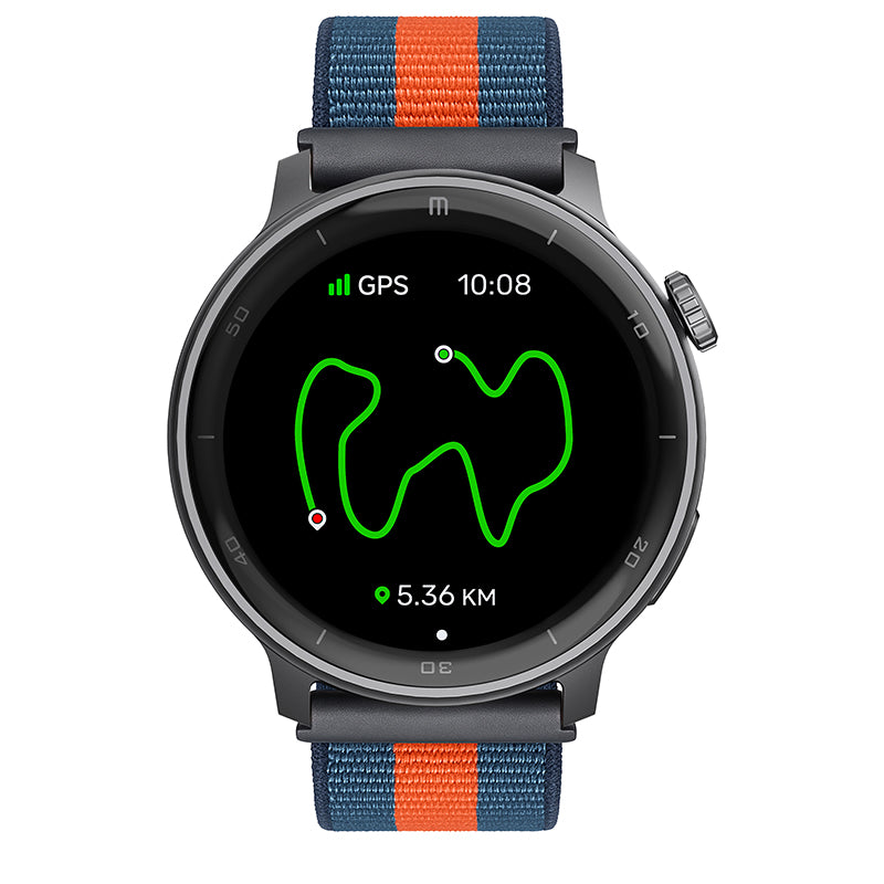 Reloj T8 Negro + Pulsera velcro azul naranja