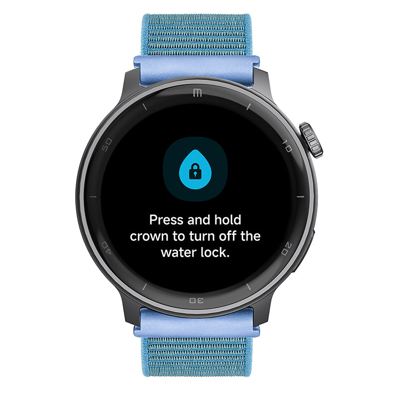 Reloj T8 Negro + Pulsera velcro celeste