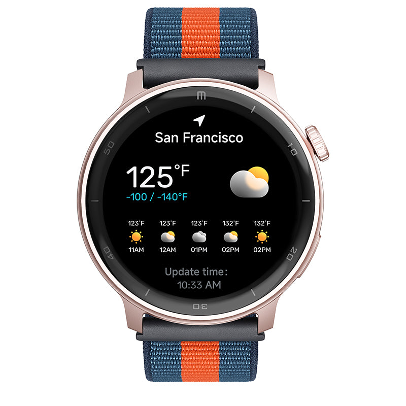 Reloj T8 Rosa + Pulsera velcro azul naranja