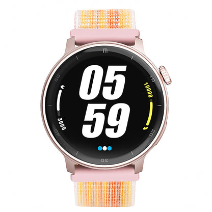 Reloj T8 Rosa + Pulsera velcro rosa tonos claros blancos