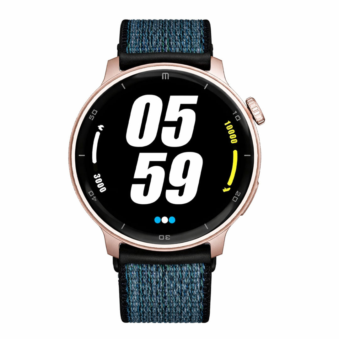 RELOJ T8 ROSA + PULSERA VELCRO AZUL OSCURO
