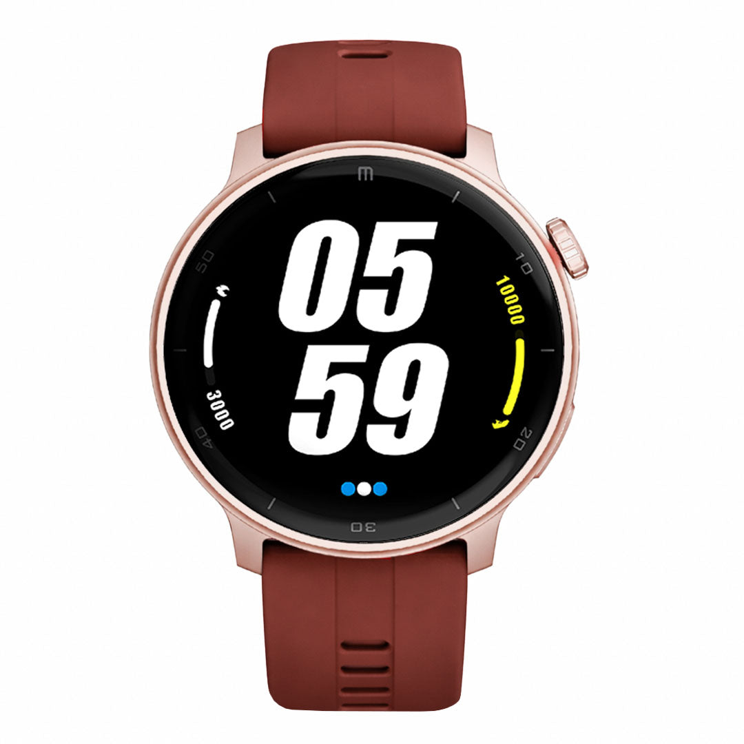 RELOJ T8 ROSA + PULSERA SILICÓN ROJO LADRILLO