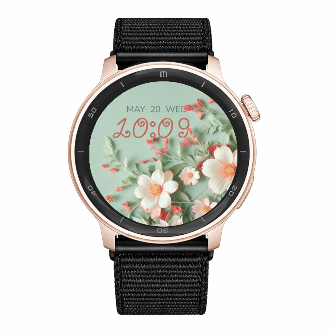 RELOJ T8 ROSA + PULSERA VELCRO NEGRO