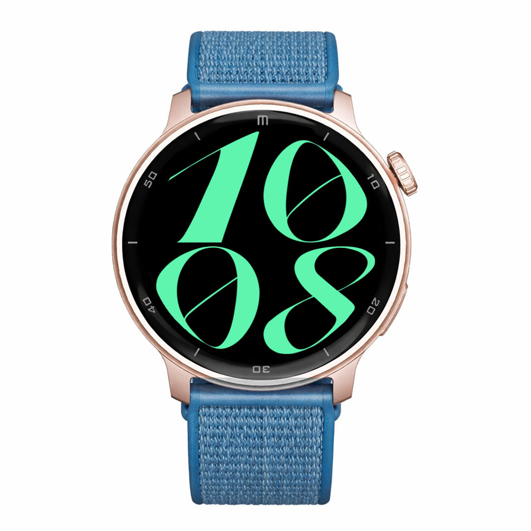 RELOJ T8 ROSA + PULSERA VELCRO AZUL