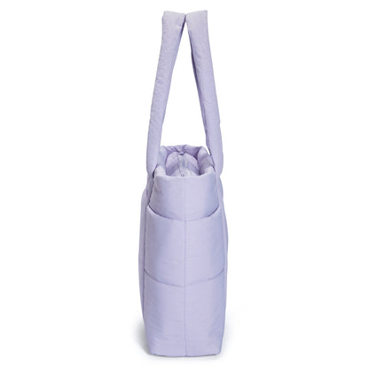 Tote Puff Lavanda - vista lateral