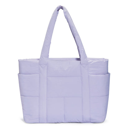 Tote Puff Lavanda - detalle del acolchado puffer