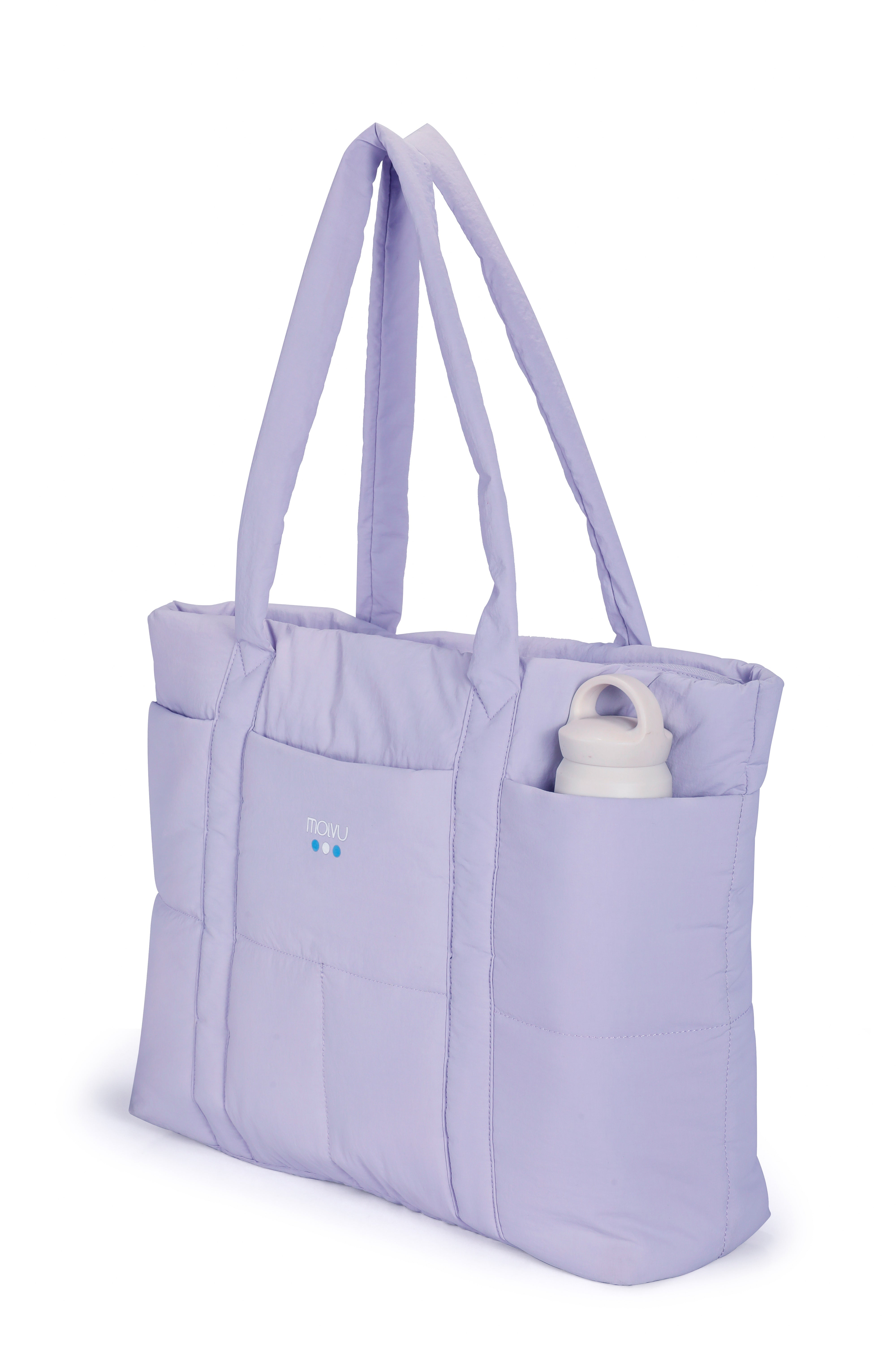 Tote Puff Lavanda - organizador interno con zipper