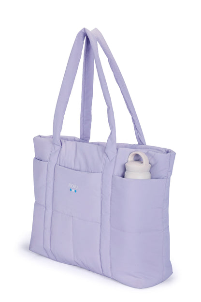 Tote Puff Lavanda - organizador interno con zipper