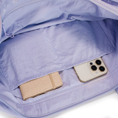 Tote Puff Lavanda - zipper superior