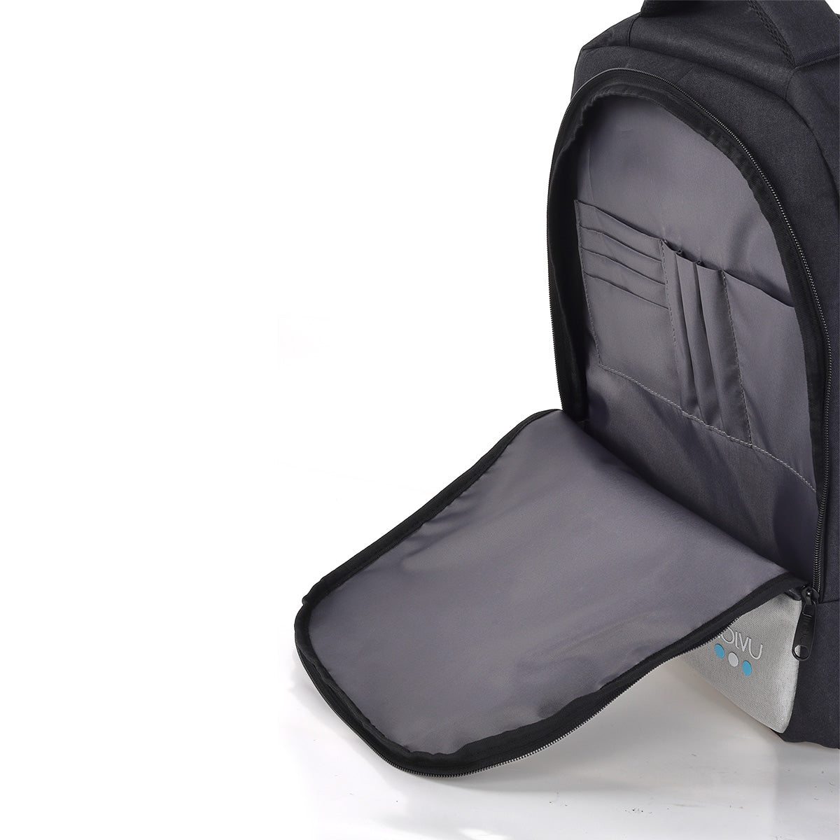 Mochila U2 Negro Con Gris Claro