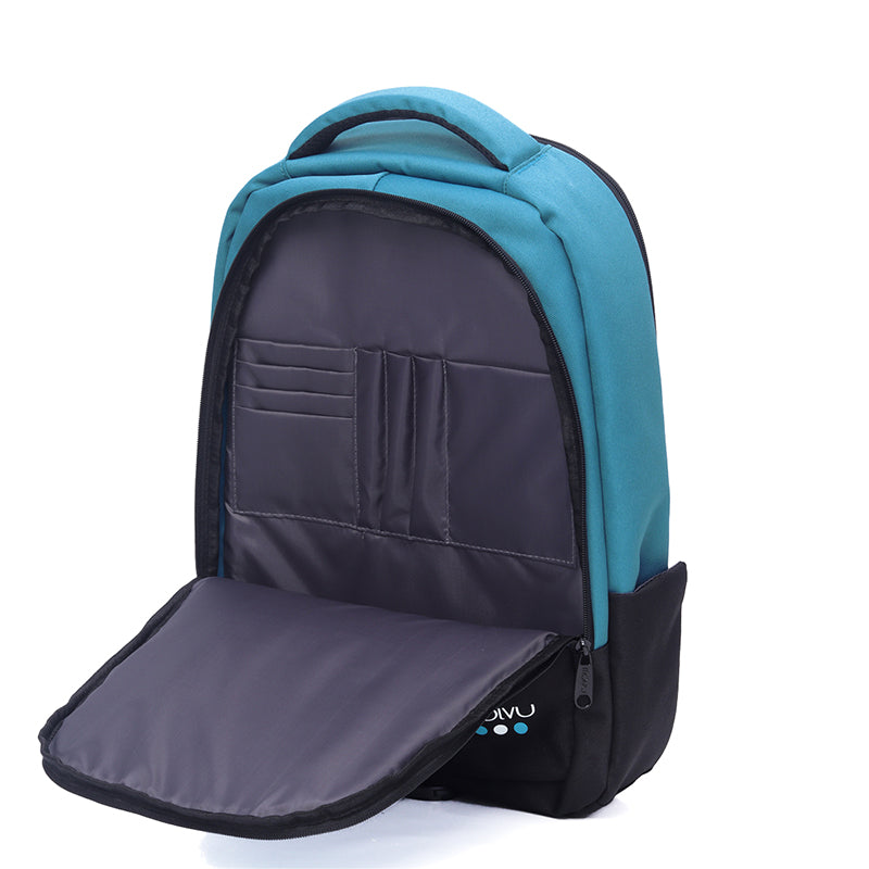 Mochila U2 Celeste Negro