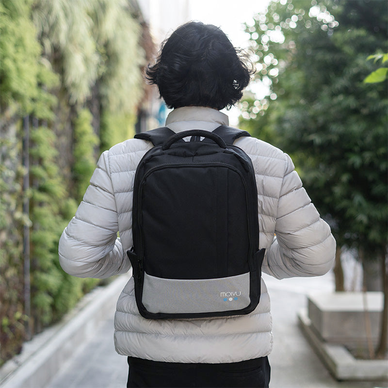 Mochila U2 Negro Con Gris Claro