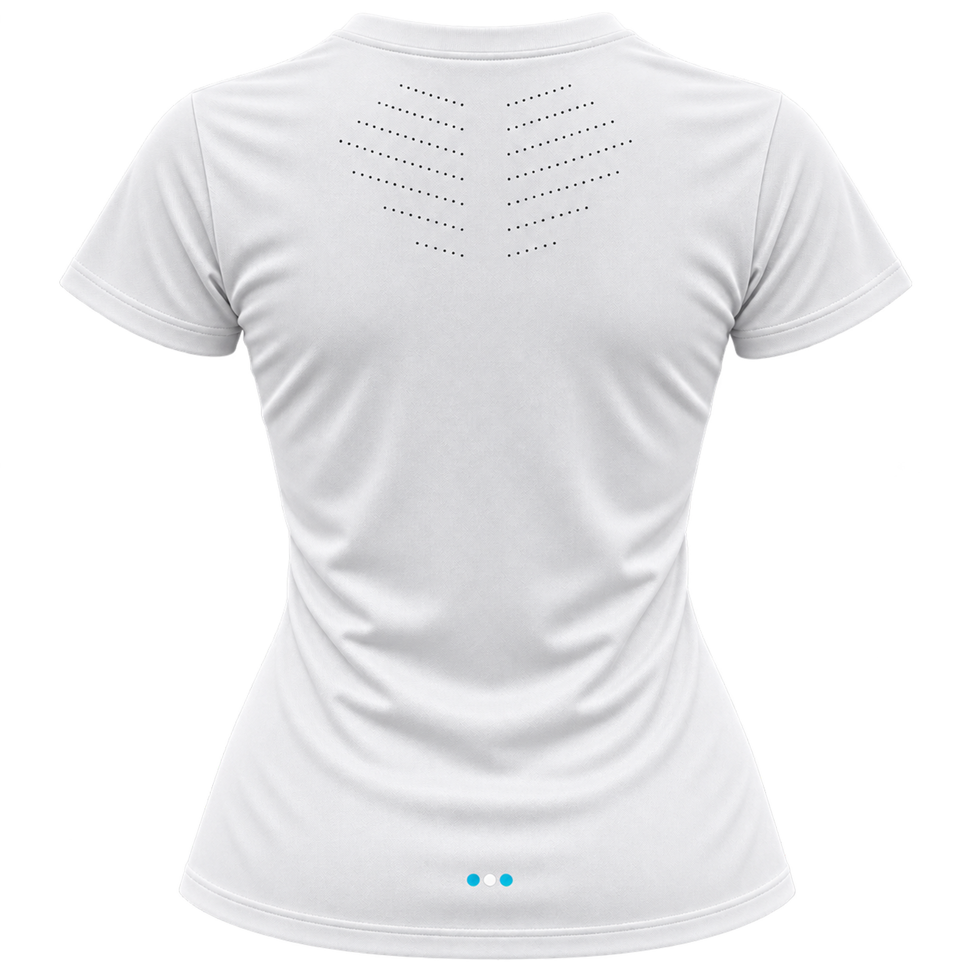 Playera Ventura Mujer Blanco - espalda con ventilación láser