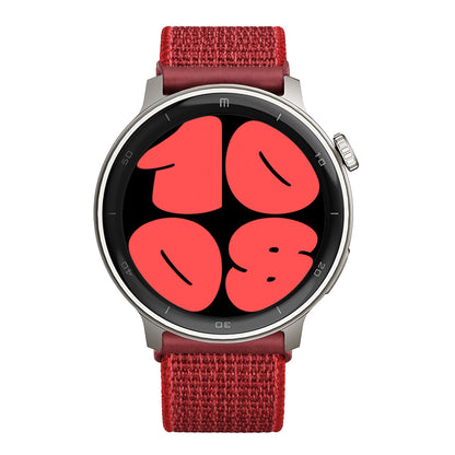 RELOJ T8 GRIS + PULSERA VELCRO ROJO