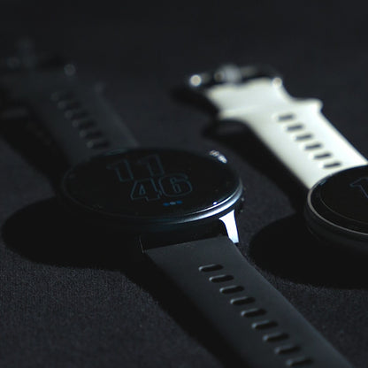 RELOJ T8 AZUL + PULSERA VELCRO NEGRO CON ORILLA NARANJA