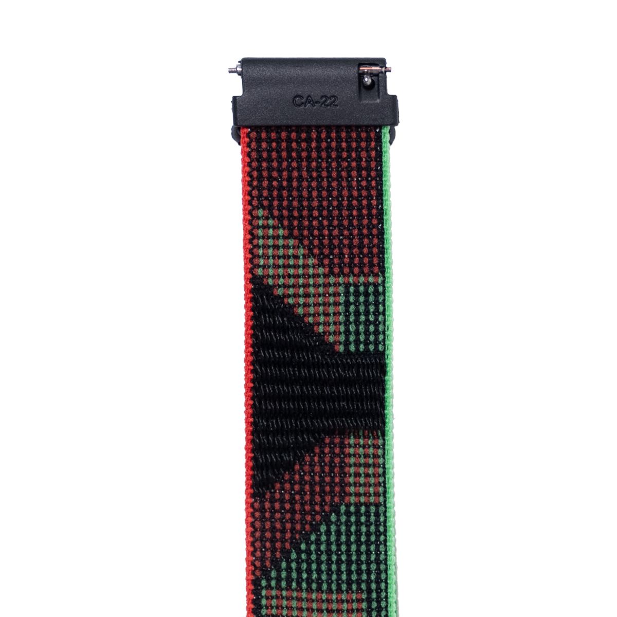 Pulsera T7 y T8 velcro negro verde-rojo