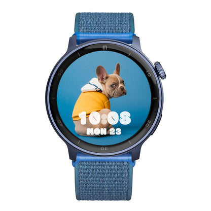 RELOJ T8 AZUL + PULSERA VELCRO CELESTE
